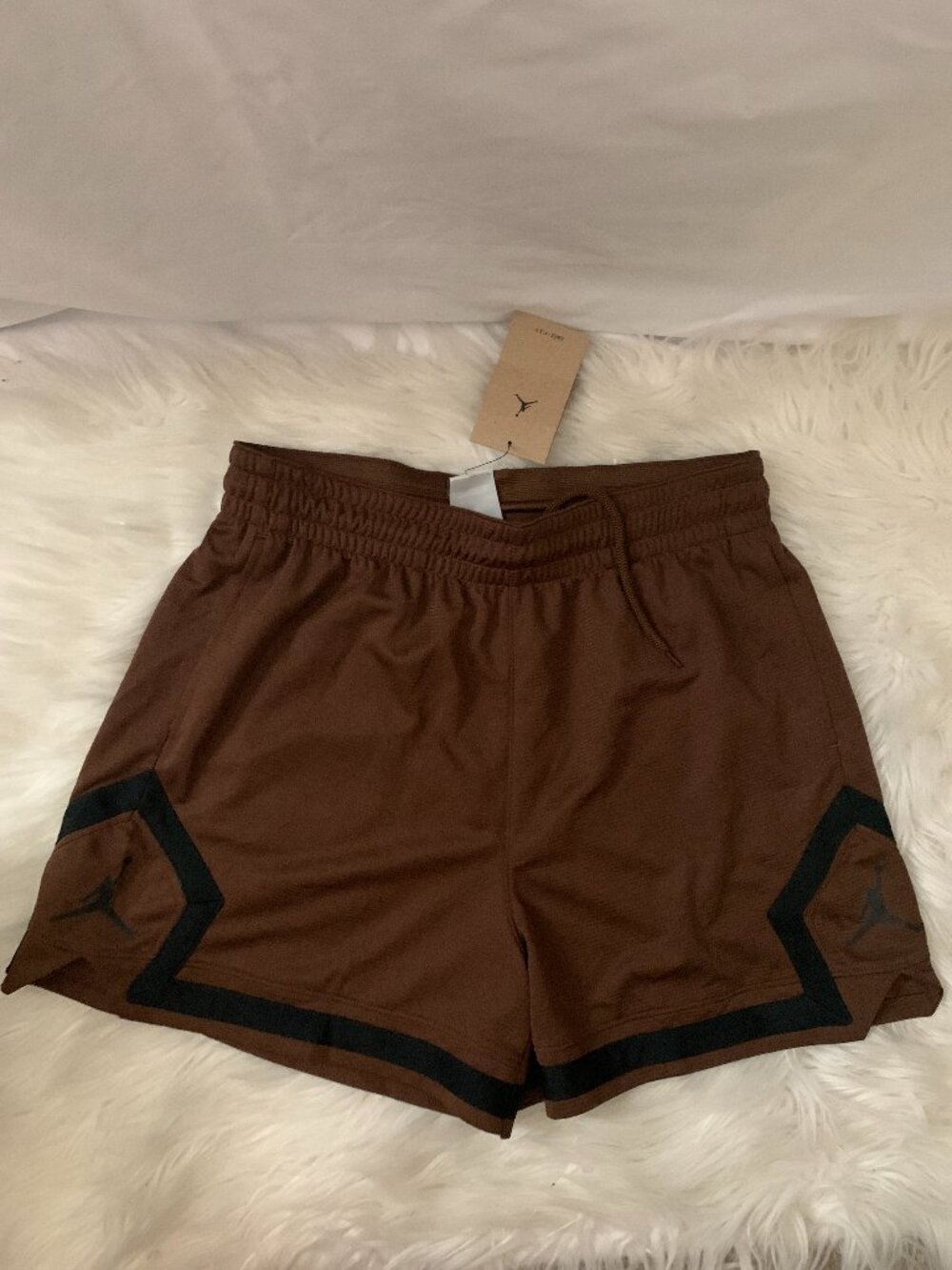 NIKE JORDAN Diamond Shorts in Cacao/Black Sz MEDIUM